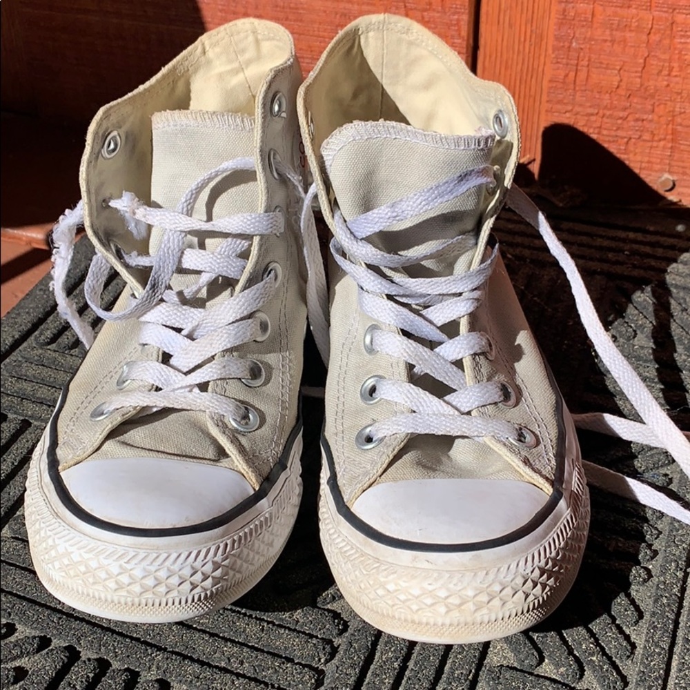 Converse high top in optical white